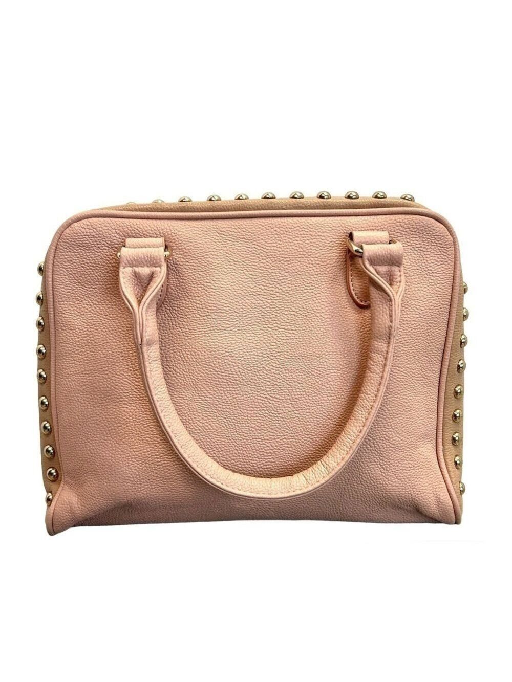 Forever 21 dusty rose blush pink faux leather studded purse handbag vegan pastel